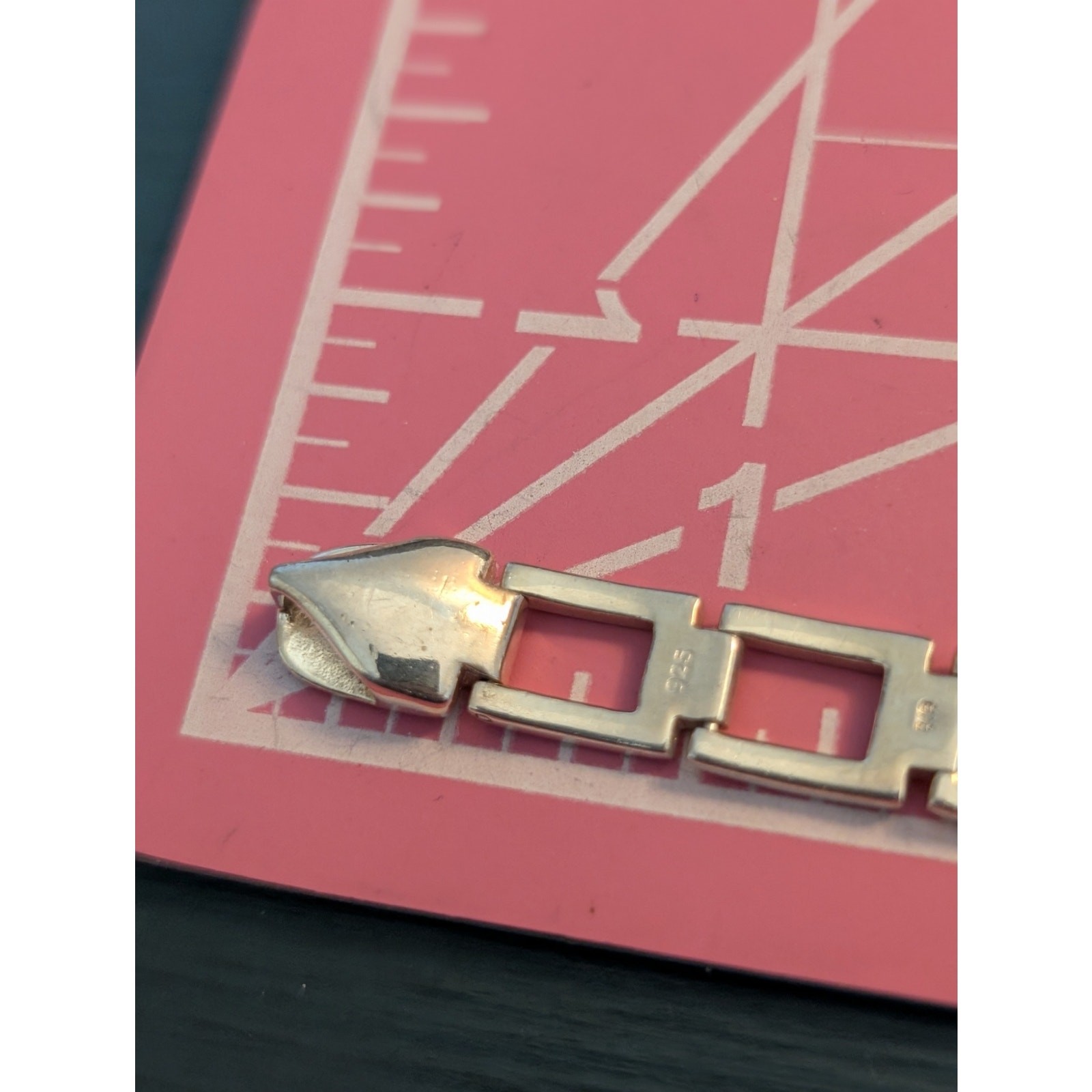 925 Sterling Silver Open  Rectangular Link Large … - image 5