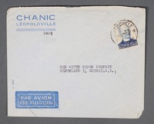 MayfairStamps Belgian Congo 1947 Chanic Leopoldville to Cleveland OH Cover aaw_3