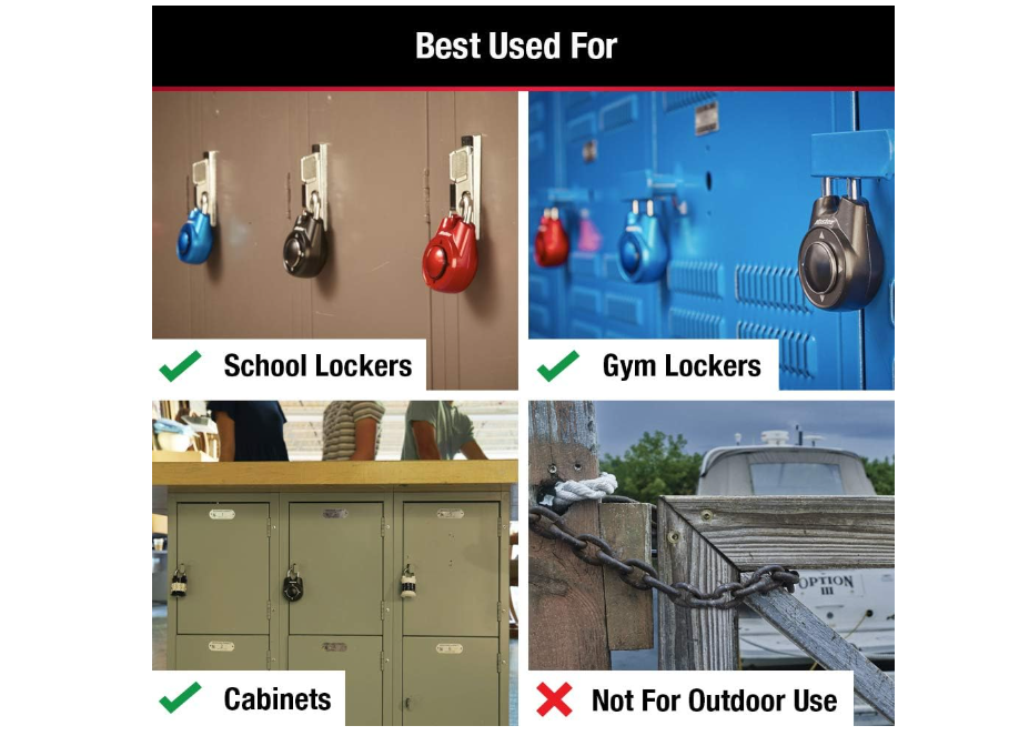 Master Lock 1500iD Locker Lock Directional Combination, 1 Count, Color ...