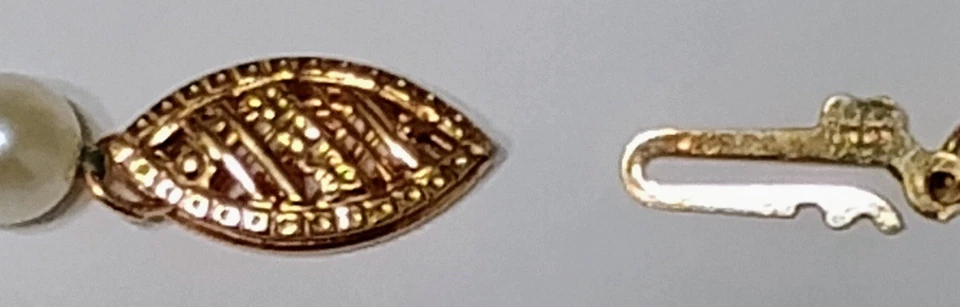 "Pulsera perlas 14K RTI broche 7""" Foto 3 de 4