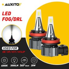 2pcs AUXITO H8 H9 H11 LED Fog Light Bulbs Driving DRL 28W White Super Bright CUS