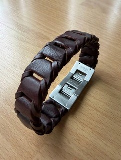 S. Oliver Lederarmband Braun Edelstahl Herren Fossil
