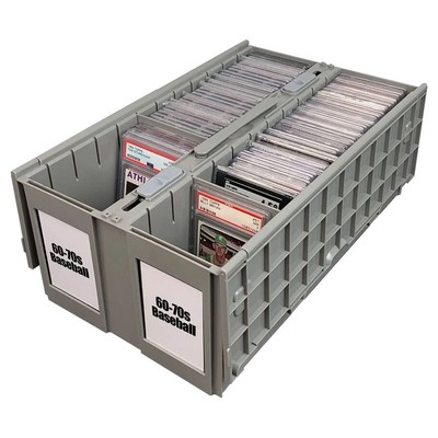 BCDCCBGTRGRY BCW Diversified Graded Card Bin GY 100 count