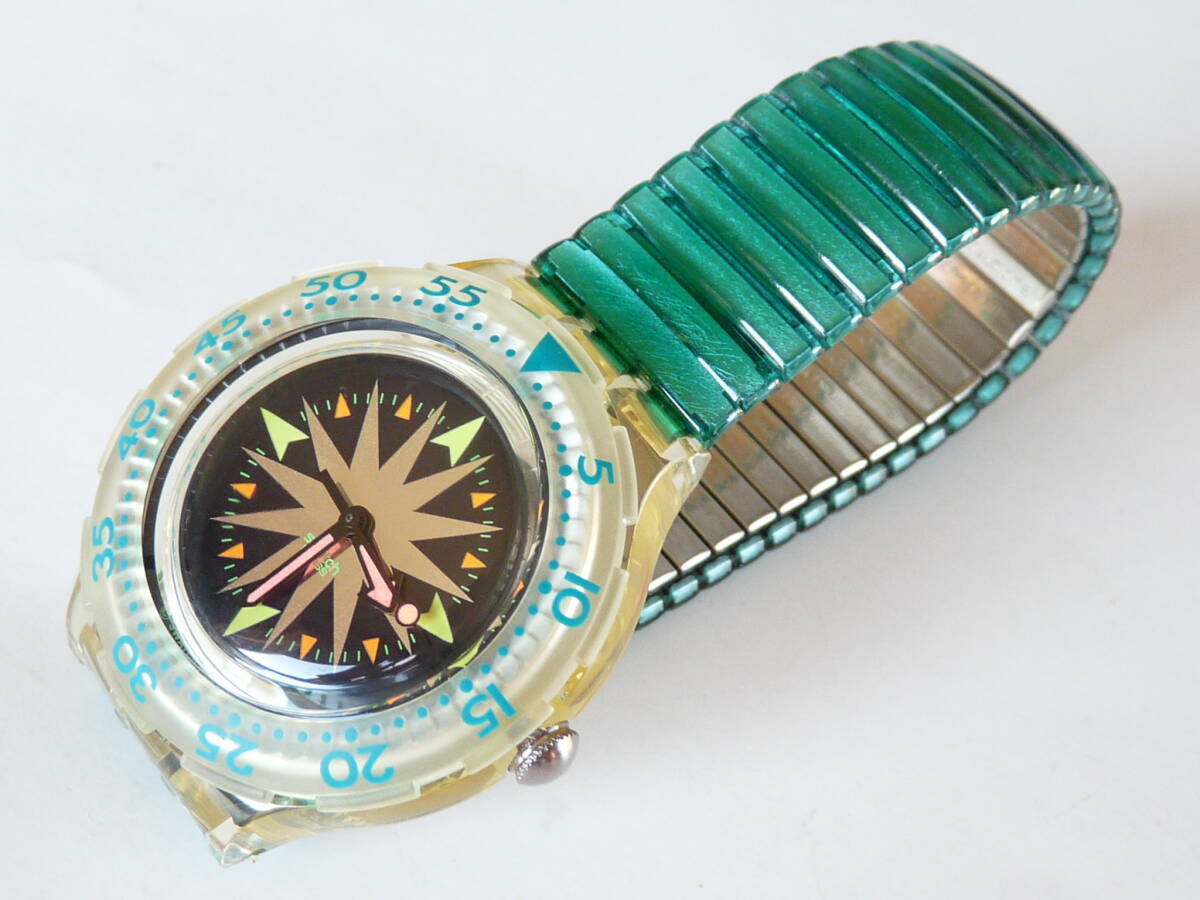Swatch Scuba 1994 model MINT DROPS part number SDK108 large Swatch Scuba 1994 model MINT DROPS part number SDK108 large