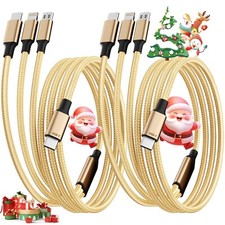 USB C Multi Charging Cable 2Pack 4FT , 3 in 1 Charging Cable Nylon Braided U...