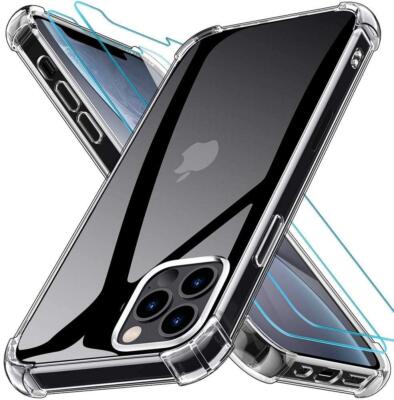 Für Apple iPhone 13 Mini Pro Max Hülle Klar Silikon Gel Cover + Displayglas