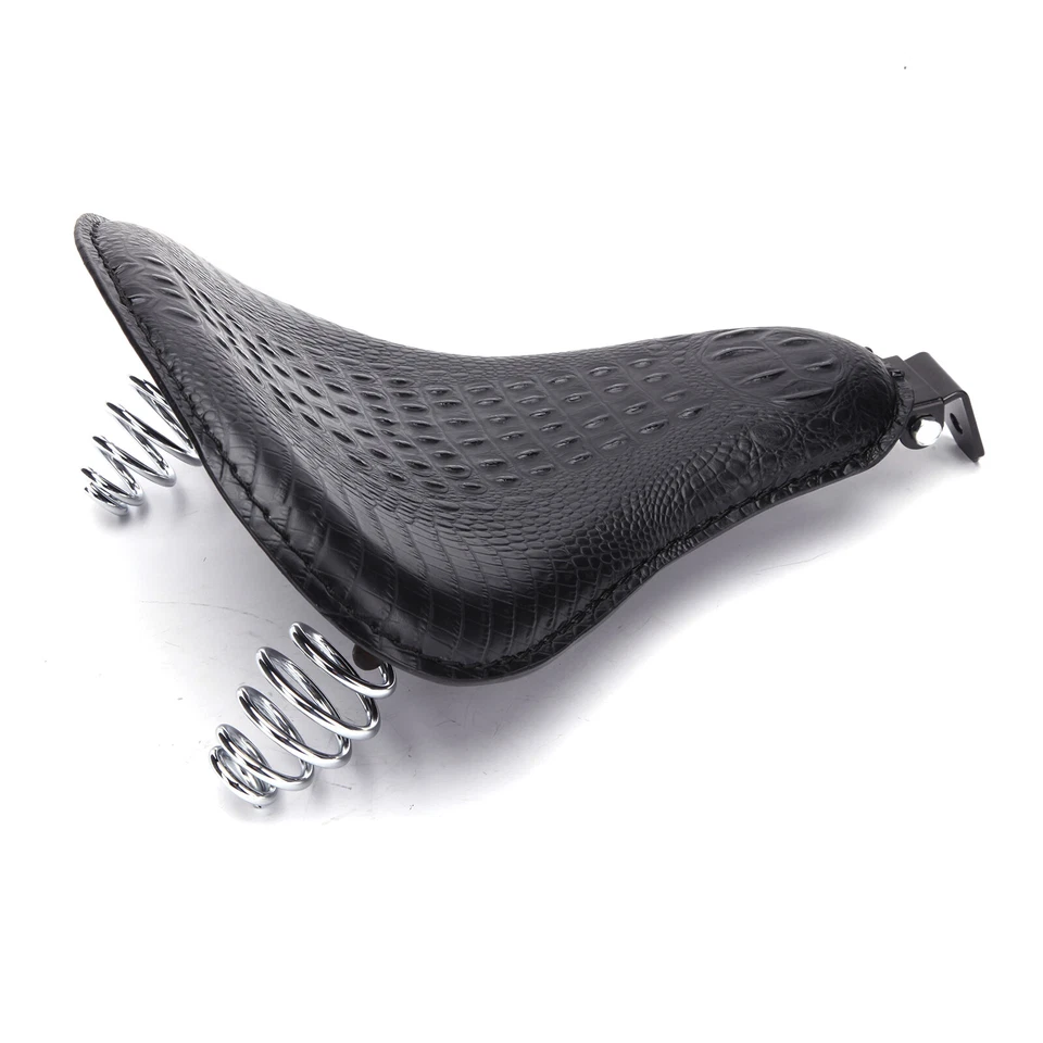 Cojín de asiento de conductor negro para Indian Scout Bobber Chopper asiento individual grande PU Foto 3 de 4