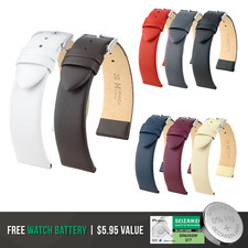 HIRSCH Toronto Leather Watch Strap-Italian Calfskin Fine Grain-QR Bonus Battery