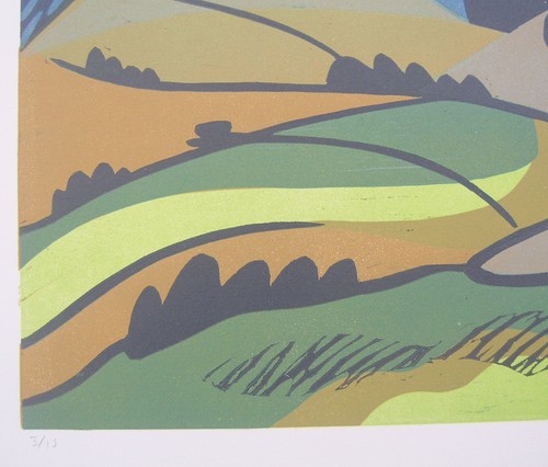 Original lino cut of the Howgill Fells, near Sedbergh - Picture 3 of 3