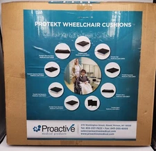 Proactive Protekt Back Cushion For Wheelchair 18”x17”x1" New Unopened Box