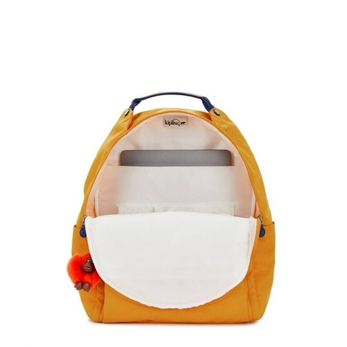 Kipling Seoul Backpack Spicy Gold Yellow Color 15" Laptop Bag NWT $139 - Picture 2 of 14