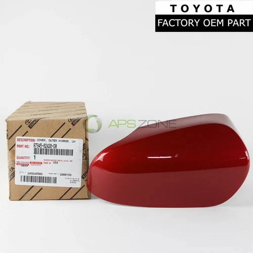 GENUINE TOYOTA COROLLA 2014-2019 OUTER LEFT MIRROR COVER RED OEM 87945-02420-D0