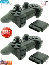 2 x For Sony PS2 2.4G Wireless Twin Shock Gam...