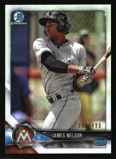 James Nelson 2018 Bowman Chrome Refractors #BCP33 /499 Baseball Card