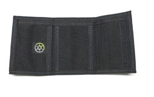 Portafoglio Trifold 600D Nylon con 6 Tasche per Carte di Credito - Nero - Foto 3 di 5