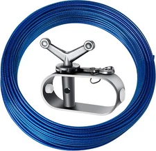 118Ft Pool Cover Cable and Winch Kit Closing Wire Ratchet Plastic Blue