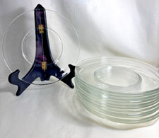 Vintage Clear Glass Appetizer Salad Plates 8" set of 12 J156