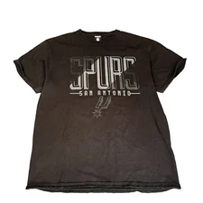 San Antonio Spurs Shirt Mens Large Black NBA Basketball Short Sleeve UNK EUC