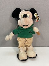 Vintage Disney Store Mickey Mouse Golfer Playing Golf Plush 14" Stuffed Animal
