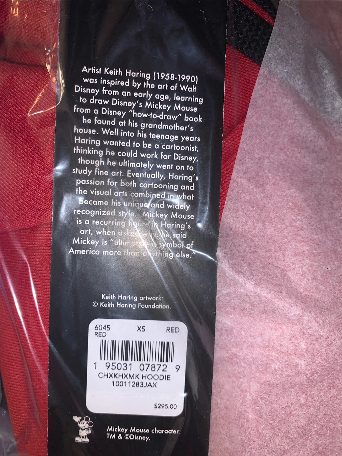 Felpa con cappuccio Coach Disney Topolino x Keith Haring nuova con etichetta taglia X Small