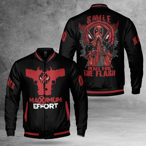 Personalized Deadpool Smile Wait For The Flash Superhero Fans Gift Jacket