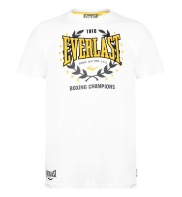 EVERLAST CLASSIC T-SHIRT WEIß BOXEN SPORT GYM CHAMPION ROCKY BALBOA WWE VINTAGE