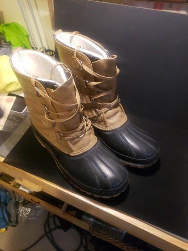Sorel Kaufman Stahlschaft Wolle gefütterte Winterstiefel wasserdicht Herren US Größe 12 - Bild 2 von 10