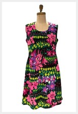 1960s floral shift dress size medium