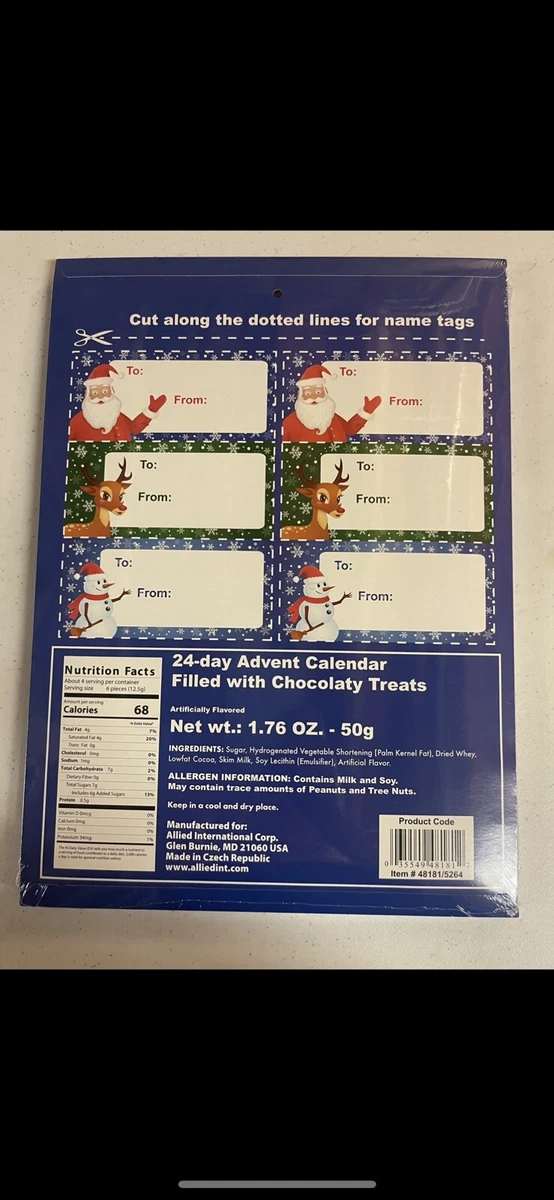 Holly 24 Day Advent Calendar Filled With Chocolaty Treats New SkGT | eBay