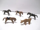 VINTAGE LOT OF 5 GEOBRA 1974 1975 PLAYMOBIL HORSES AND BULL BIN D