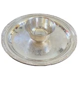 Silver 13" Chip Or Shrimp Dip Tray Rogers & Bros. #2366