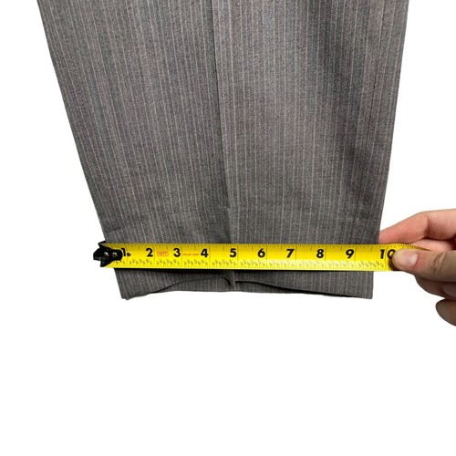 Vtg Christian Dior 2 Pc Suit Set 40? 36x28? Blazer Jacket Pants Gray Pin Stripe - Picture 19 of 20