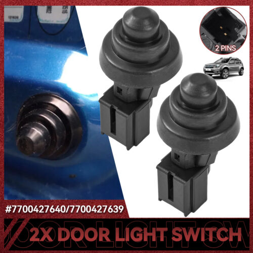 2X Courtesy Door Interior Light Switch 7700427640 For Dacia Duster Sandero Logan - Picture 8 of 9