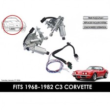 For C3 Corvette 68-82 Electric Headlight Motor Conversion Kit Plug And Play