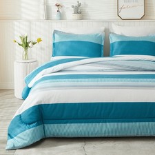 Comforter Set - 3 Pieces Turquoise Cal King Oversized California King Teal