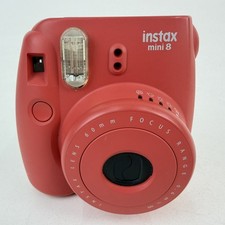Fujifilm Instax Mini 8 Instant Film Camera - Red Raspberry Tested Working READ