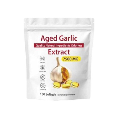 Aged Garlic Extract 7500mg - 150/300 Softgels - Odorless - Heart Immune He New