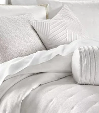 Hotel Collection "Glint" Euro Shams, Set Of 2, White, New!