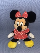 Disney Minnie Mouse 1990 Plush Vintage Excellent Stuffed Doll Toy Card Figure