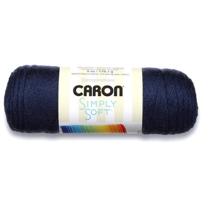 Simply Soft 100% Acrylic Yarn 6 oz Skein Dark Country Blue Knitting Crochet