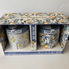 Hydrapeak Insulated Food Jar Citrus Cascade Collection. Set Of *TWO* 25 oz Jars