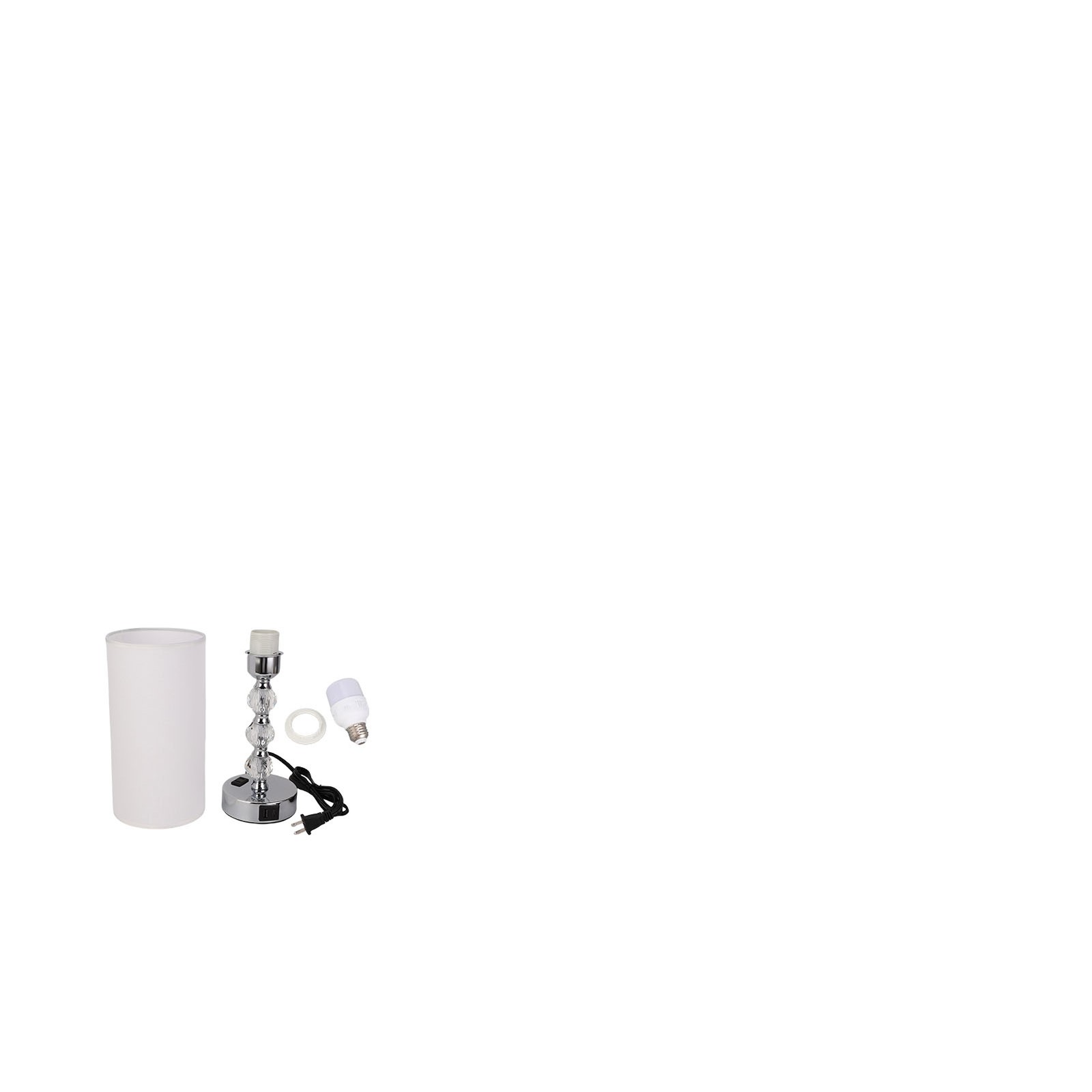 Bedroom Table Lamp Touch Dimmable Bedside Lamp With Fabric Lampshade USB A C