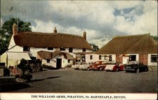 Williams Arms Wrafton Barnstaple Devon vintage postcard a910