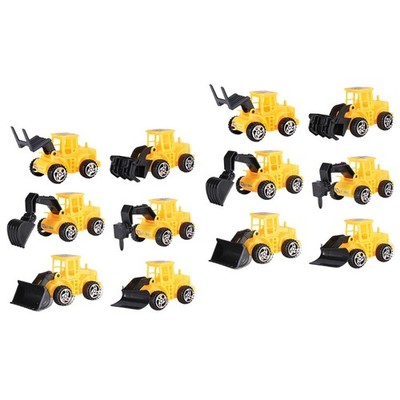  12 Stück Bagger Backszene Kuchen Dekoration Kinder Engineering Truck Toy