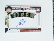MIKE MINOR 2009 DONRUSS ELITE COLLEGIATE PATCHES AUTO #110/125 PROSPECT #3