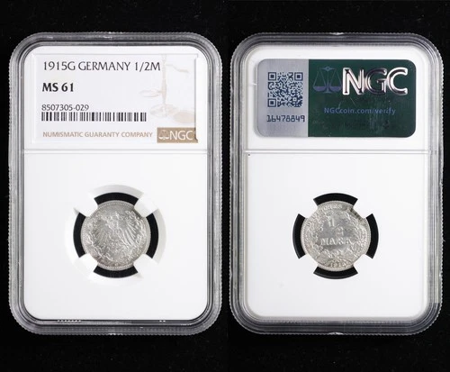 1915G GERMANY 1/2M NGC MS 61