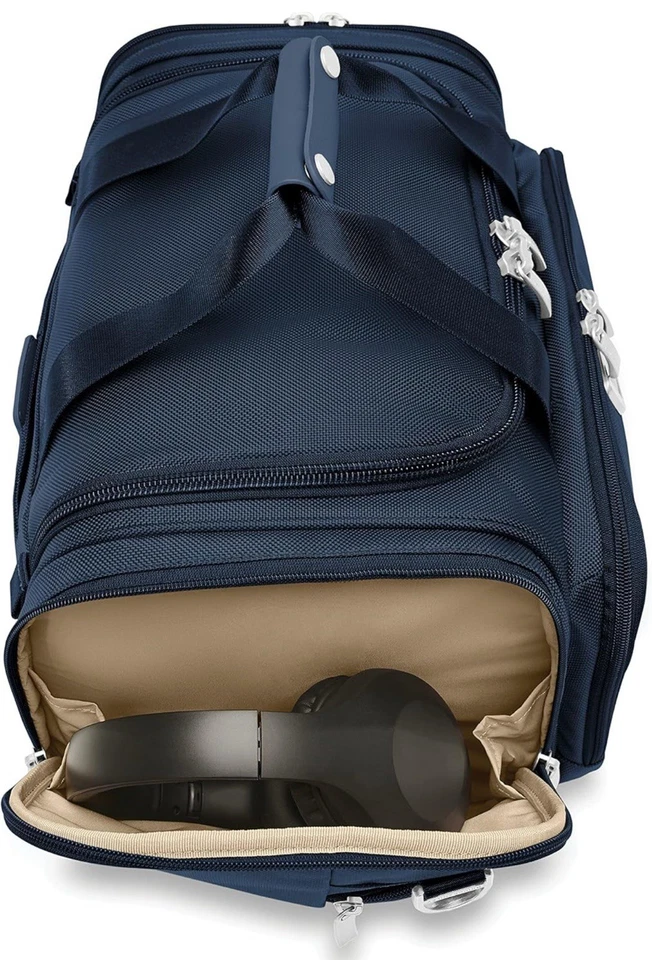 Briggs & Riley Travel Duffel Bag Weekender Luggage for Women & Men BL221-5 NAVY - Image 3 of 4