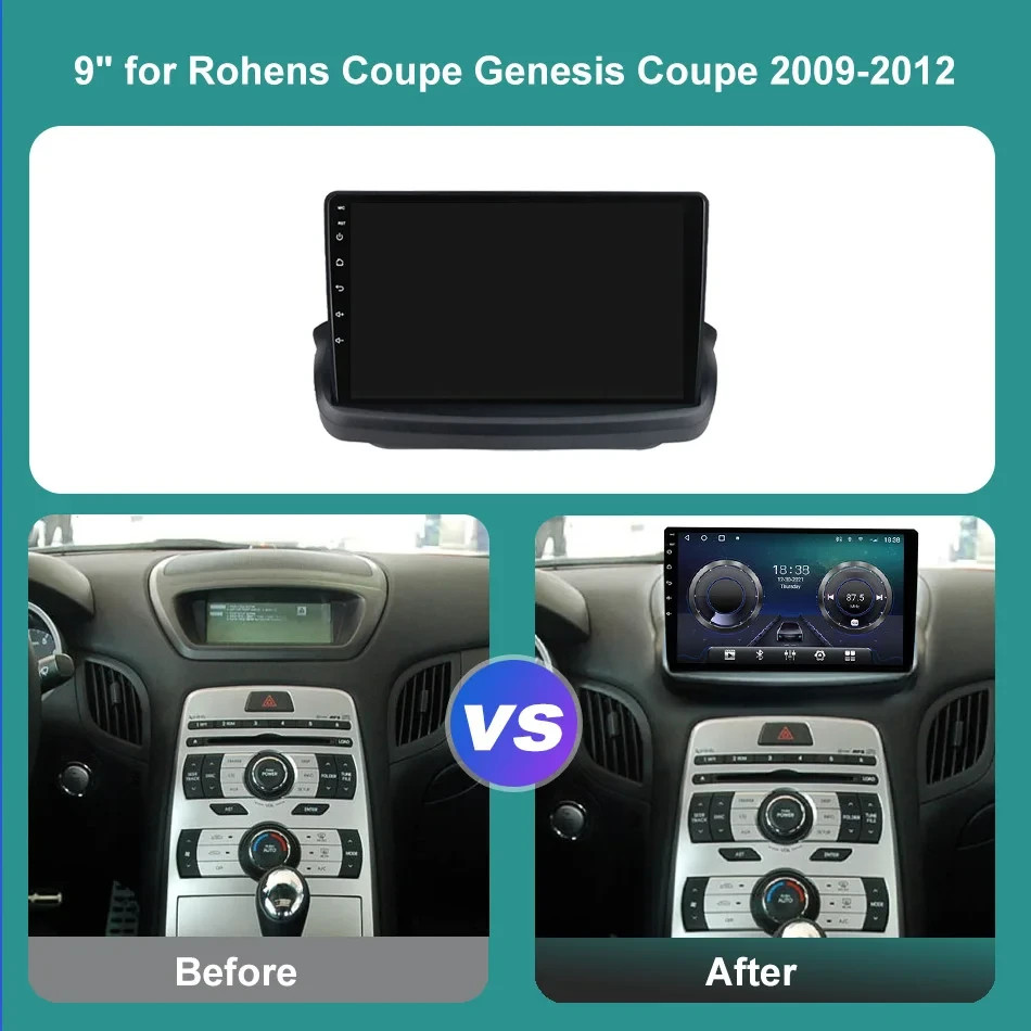 9' Android 14 für Hyundai Genesis Coupe GPS headunit radio