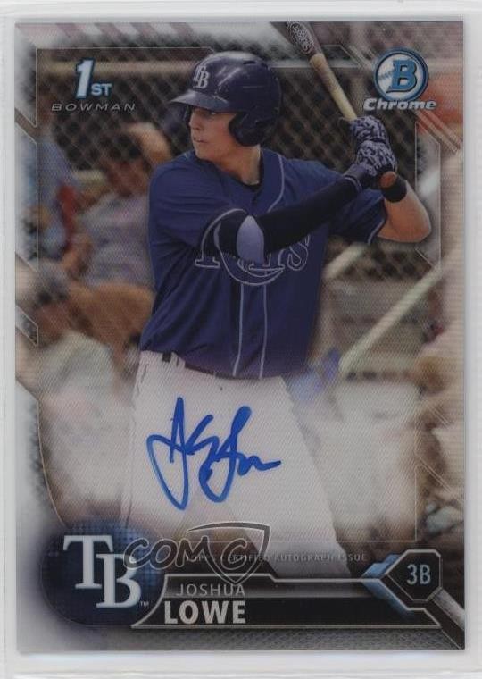 2016 Bowman Draft Chrome Pick Refractor /499 Josh Lowe Joshua #CDA-JL Auto 0j19
