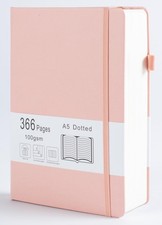 Thick Bullet Notebook with 366 Numbered Pages, A5 Dotted Journal for Writing ...